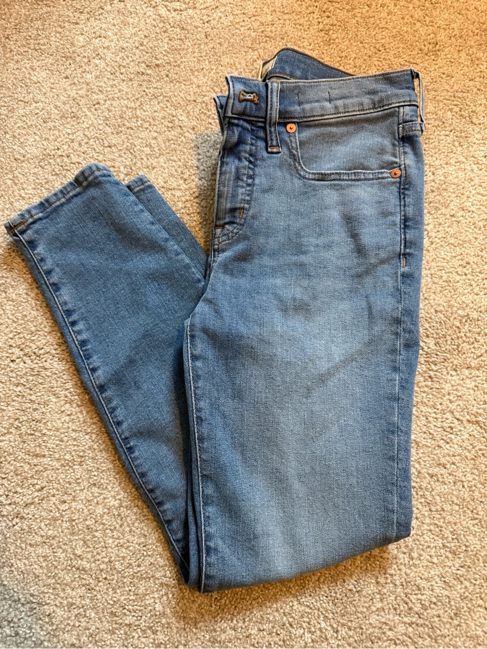 Madewell Womens Skinny Jeans in Medium Blue Wash